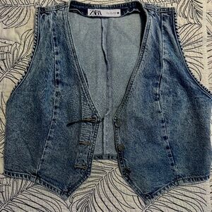 Zara Denim Vest Large